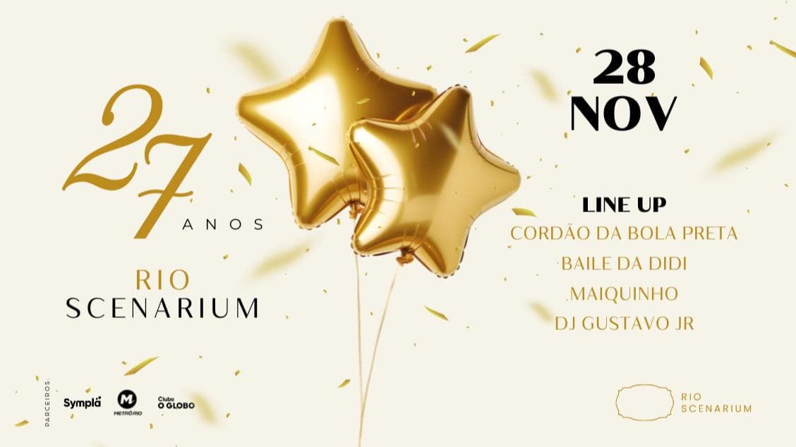 ANIVERSÁRIO RIO SCENARIUM 27 ANOS DE HISTÓRIA E SAMBA 28.11