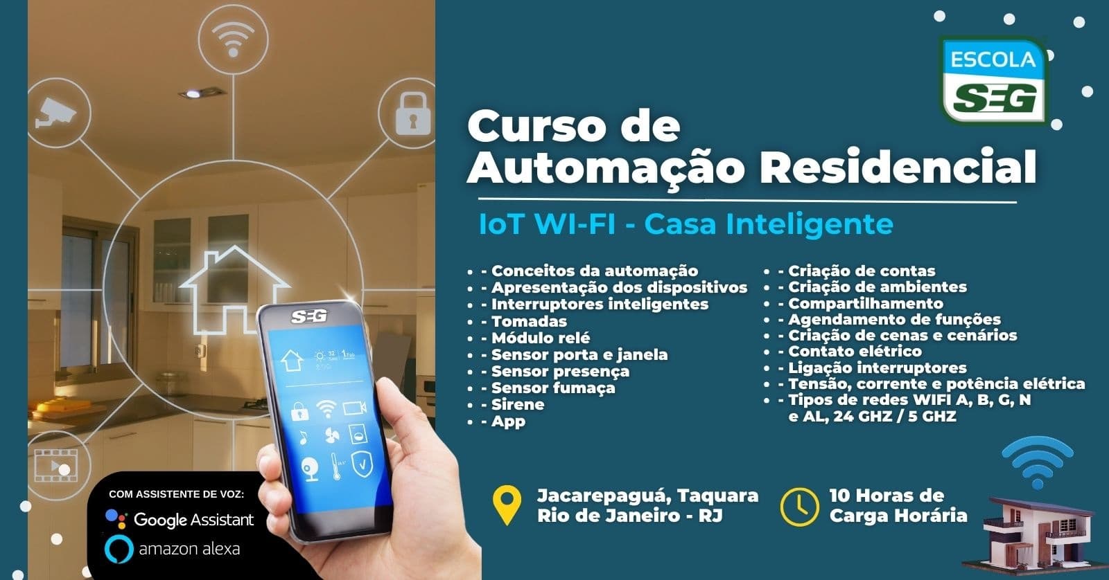 CURSO DE AUTOMAÇÃO RESIDENCIAL - IoT WI-FI (OUTUBRO) 2026