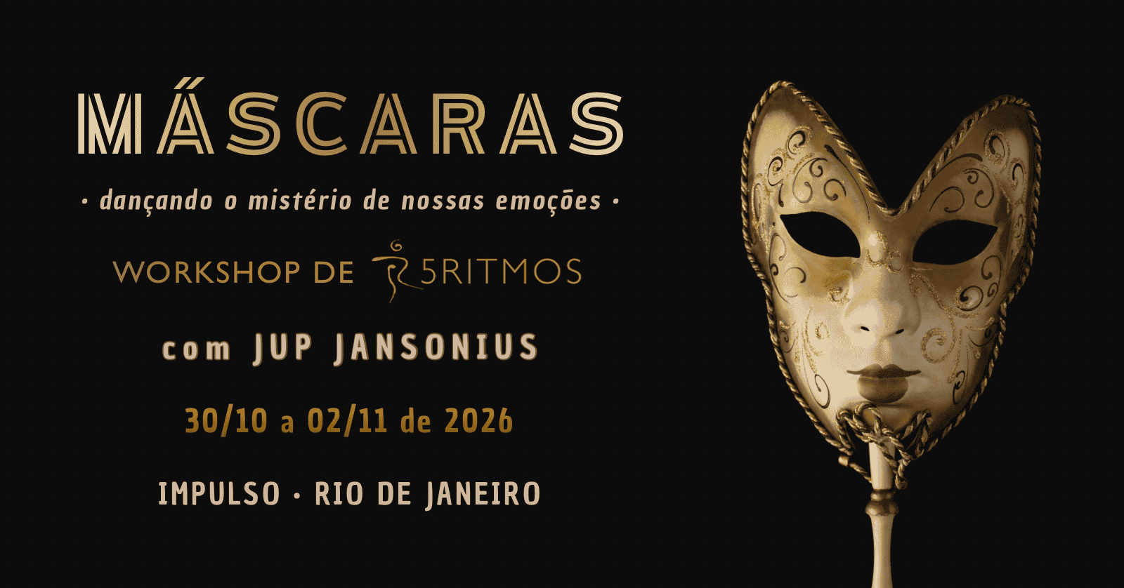 Máscaras - Workshop dos 5Ritmos - Heartbeat - com Jup Jansonius