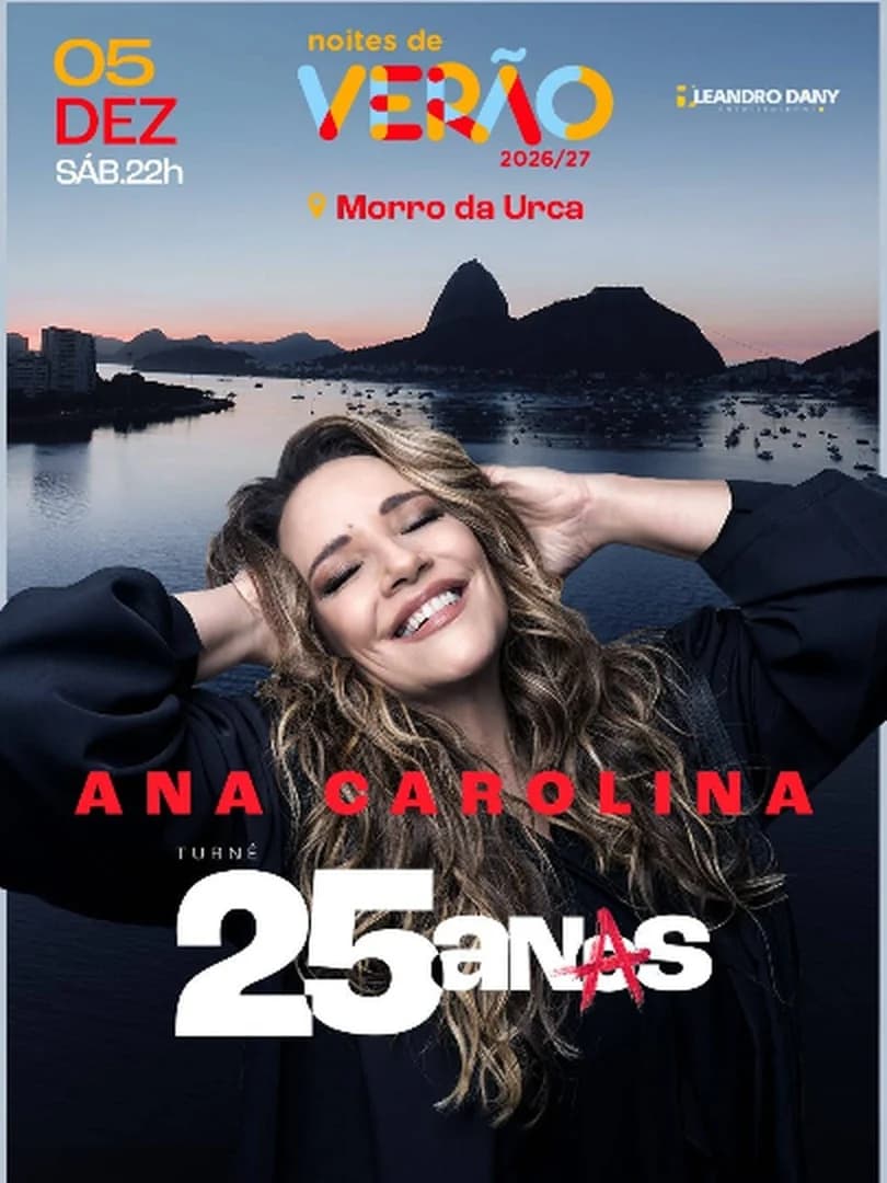 Ana Carolina 25 anos - Noites de Verão 2026