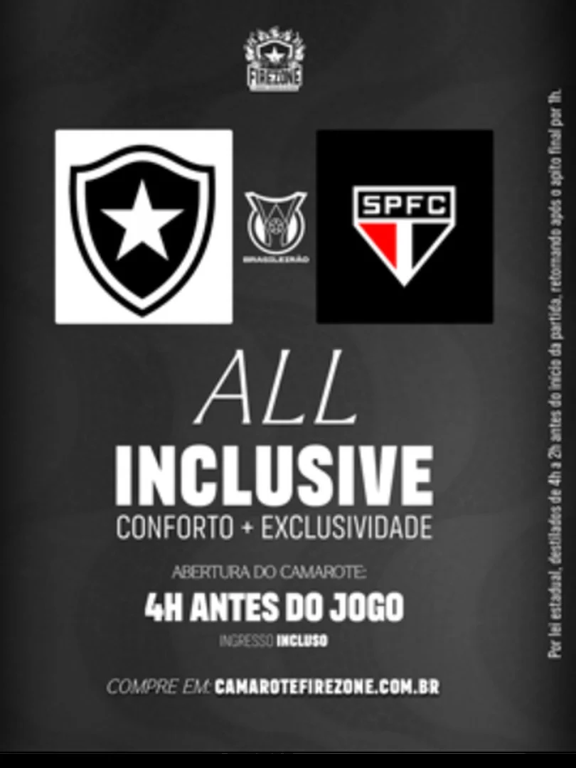 Camarote Firezone - Botafogo x São Paulo
